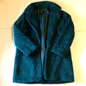 NWOT Tahari Emerald Green Teddy Coat
